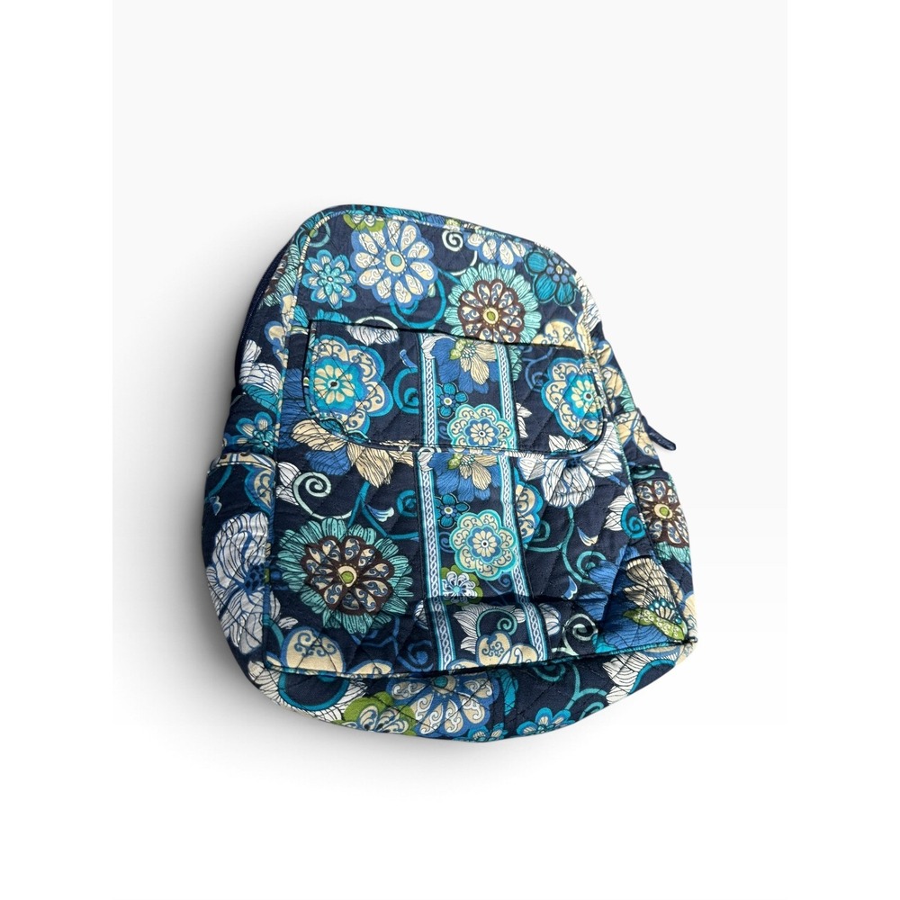 Vera Bradley Mini Backpack Jungle Cruise Quilted Cotton Floral Blue Bag